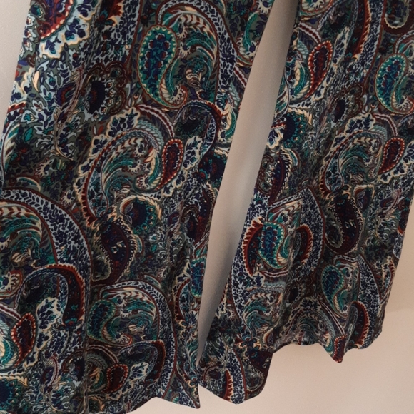 Zara Paisley Print Flared Pants - Picture 6 of 16